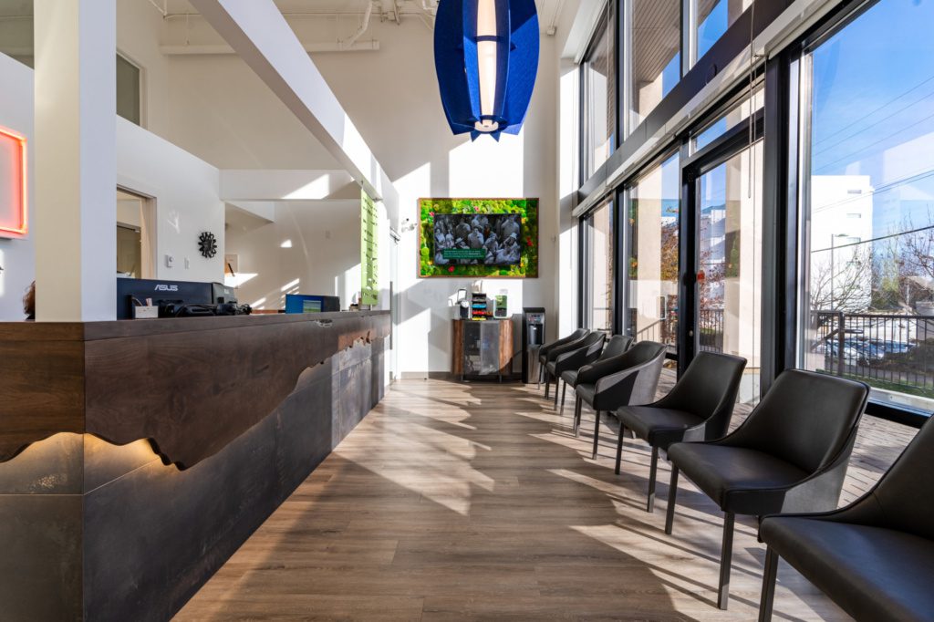 Oak Street Dental in Victoria front lobby and reception